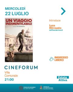 CINEMA SOTTO LE STELLE AD ACI SANT'ANTONIO: QUESTA SERA LA PROIEZIONE DI "Un Viaggio Indimenticabile"