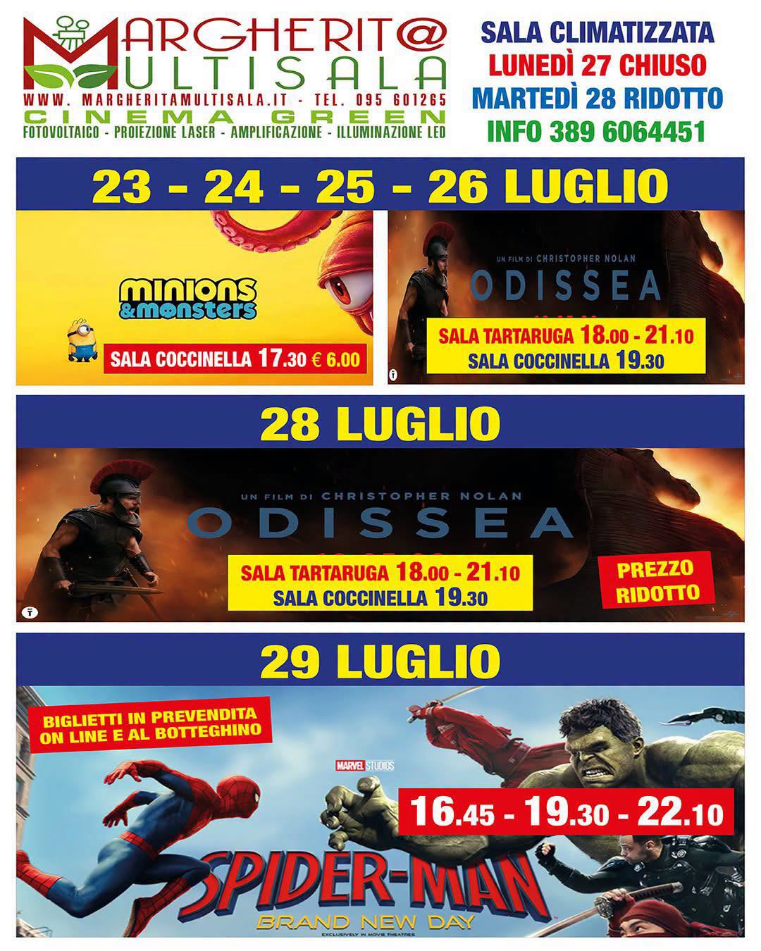 Scopri di più sull'articolo MARGHERITA MULTISALA ACIREALE. PROGRAMMAZIONE IN CORSO.