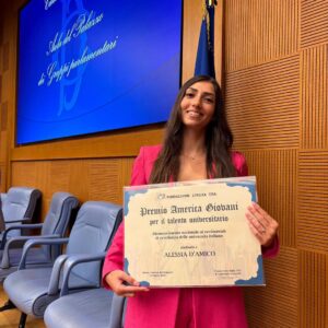 ACIREALE, PREMIO AMERICA GIOVANI AD ALESSIA D’AMICO PER L’ECCELLENZA UNIVERSITARIA