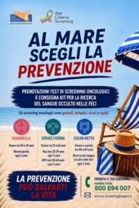 CATANIA, CALTAGIRONE, GIARRE E PEDARA. LA PREVENZIONE NON VA IN VACANZA: SCREENING ONCOLOGICI ANCHE IN ESTATE.