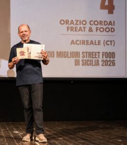 MONREALE, ORAZIO CORDAI TRA I MIGLIORI STREET FOOD DI SICILIA: È QUARTO ASSOLUTO, PRIMO IN PROVINCIA DI CATANIA (di Leo...