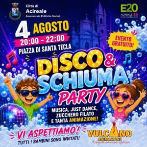 DISCO & SCHIUMA: QUESTA SERA A SANTA TECLA (ACIREALE)