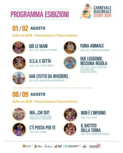 CARNEVALE ESTIVO 2026, QUESTA SERA LA SECONDA SERATA NEL CUORE DI ACIREALE.