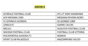 CALCIO ECCELLENZA. 1° TURNO COPPA SICILIA