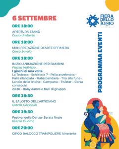 FIERA DELLO JONIO ACIREALE: IL PROGRAMMA DI OGGI.