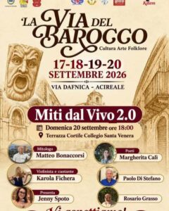 ACIREALE, “LA VIA DEL BAROCCO”: OGGI LA GIORNATA CONCLUSIVA TRA ARTE, CULTURA E MUSICA